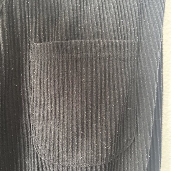 Alo Yoga Sweatpants Adult Medium Black Ribbed Cotton Tapered Unisex See Msmts - Picture 8 of 10